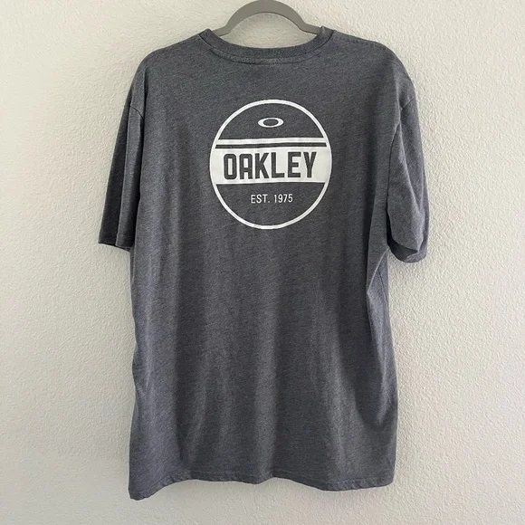 OAKLEY | Casual Est 1975 Iconic Logo Short Sleeve Tee in Grey | Size XXL - Picture 5 of 10